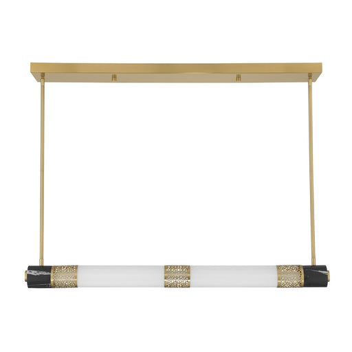 Savoy House Farrell 1Lt Lin Chandelier, White, Warm Brass
