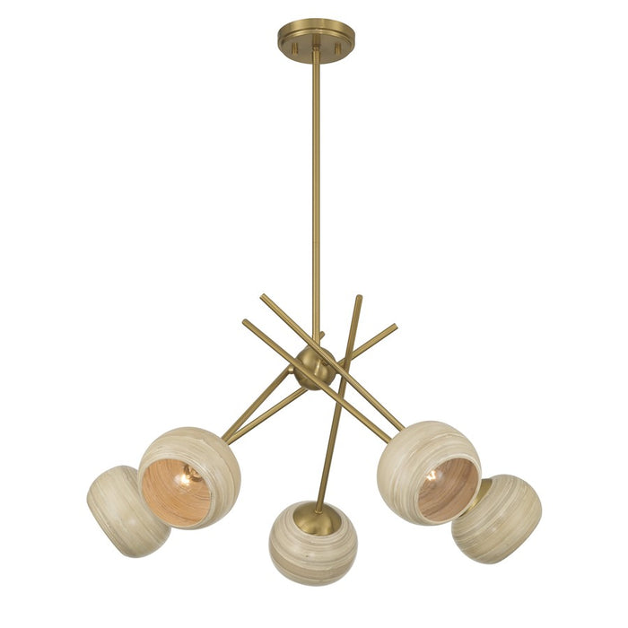 Savoy House Jasper 5 Lt Chandelier, Spun, Warm Brass