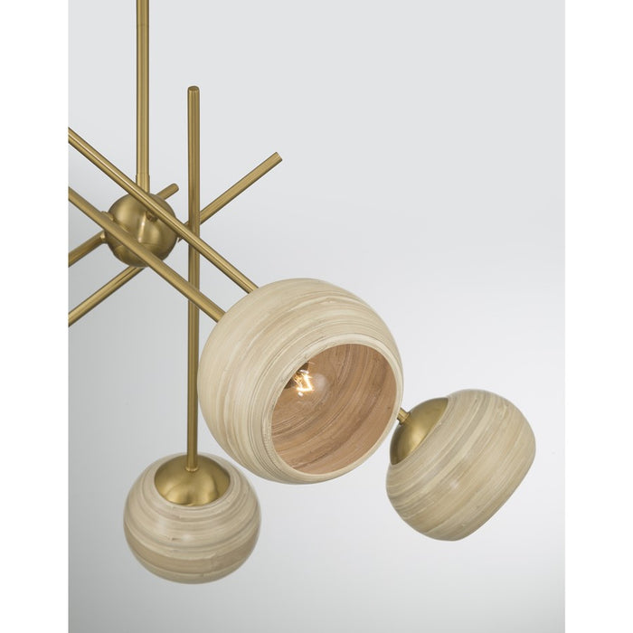 Savoy House Jasper 5 Lt Chandelier, Spun, Warm Brass