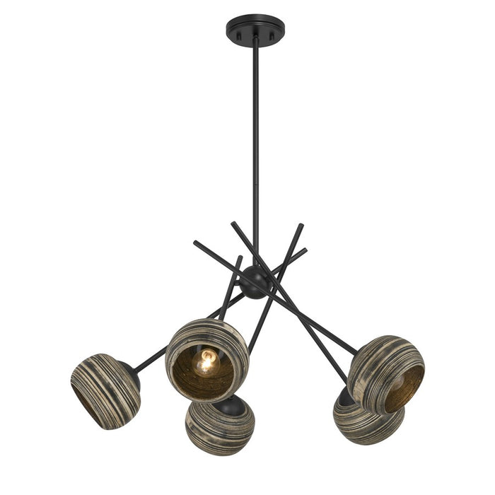 Savoy House Jasper 5 Lt Chandelier, Spun, Matte Black