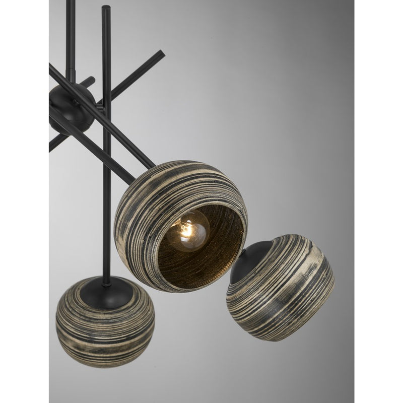 Savoy House Jasper 5 Lt Chandelier, Spun, Matte Black