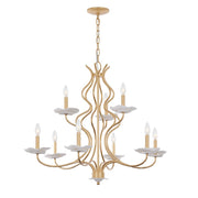 Savoy House Lilly 9 Lt Chandelier, Royal Gold - 1-2990-9-38