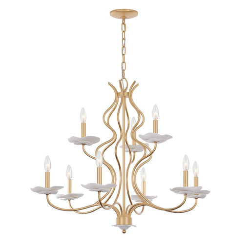 Savoy House Lilly 9 Lt Chandelier, Royal Gold - 1-2990-9-38