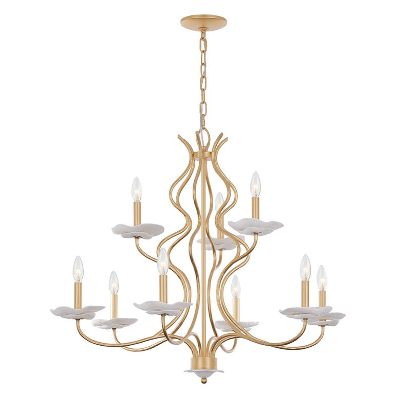 Savoy House Lilly 9 Lt Chandelier, Royal Gold