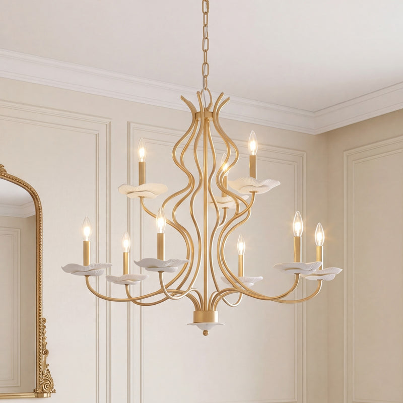 Savoy House Lilly 9 Lt Chandelier, Royal Gold