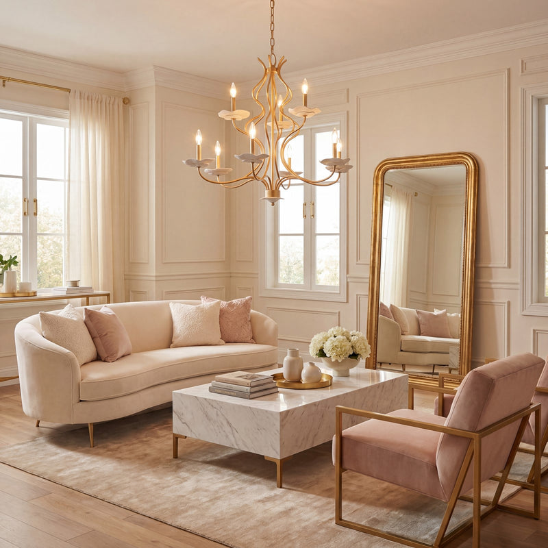 Savoy House Lilly 9 Lt Chandelier, Royal Gold