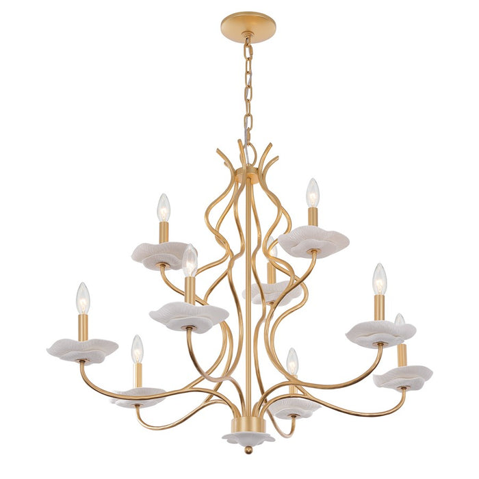 Savoy House Lilly 9 Lt Chandelier, Royal Gold