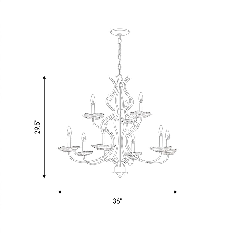 Savoy House Lilly 9 Lt Chandelier, Royal Gold