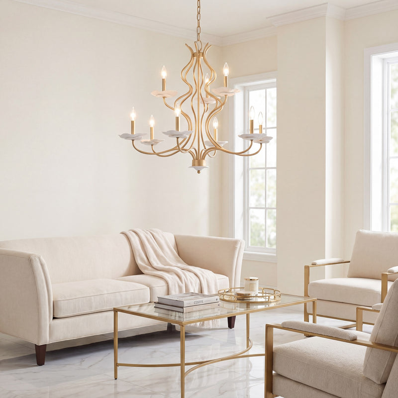 Savoy House Lilly 9 Lt Chandelier, Royal Gold