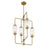 Savoy Essentials Holton 4Lt 28" Chandelier, Brass/Clear Ribbed