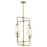 Savoy Essentials Holton 4Lt 28" Chandelier, Brass/Clear Ribbed