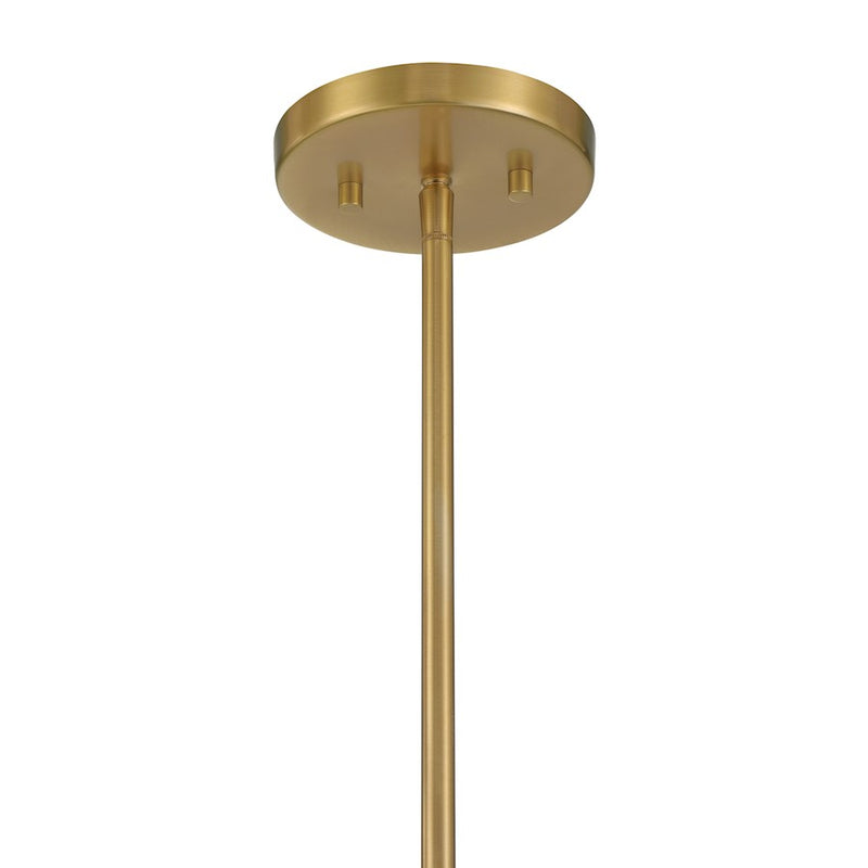 Savoy Essentials Holton 4Lt 20" Chandelier, Brass/Clear Ribbed