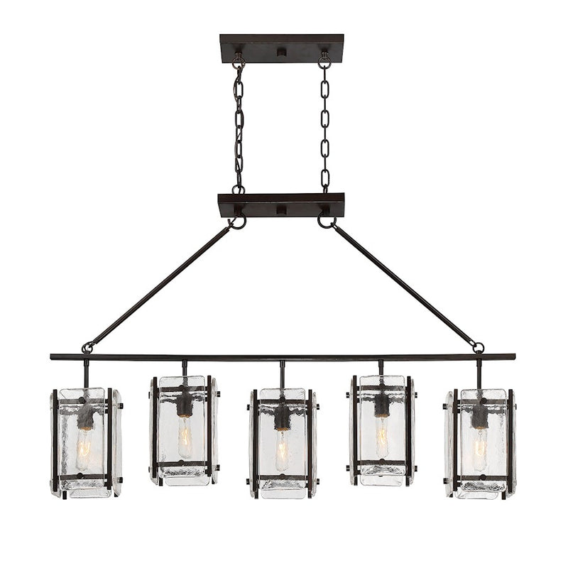Savoy House Glenwood 5-Light Linear Chandelier, English Bronze