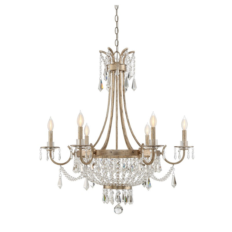 Savoy House Claiborne 6-Light Chandelier, Avalite - 1-3060-6-60