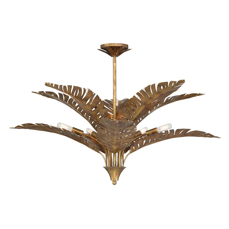 Savoy House Palmera 10 Light Chandelier, Gold Vein
