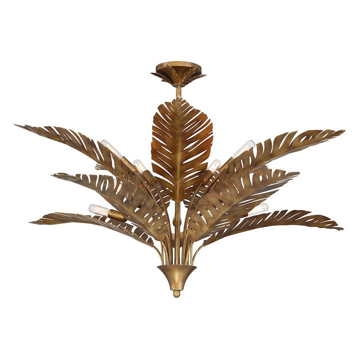 Savoy House Palmera 10 Light Chandelier, Gold Vein