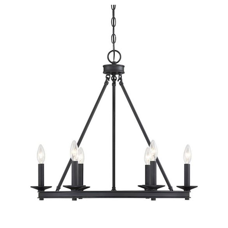 Savoy House Middleton 6-Light Chandelier, Matte Black