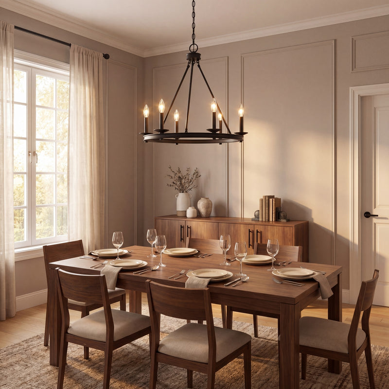 Savoy House Middleton 6-Light Chandelier, Matte Black