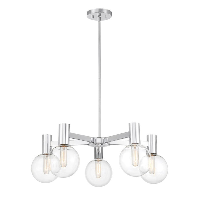 Savoy House Wright 5-Light Chandelier, Chrome