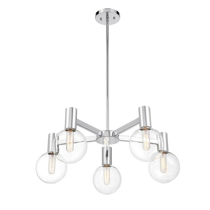 Savoy House Wright 5-Light Chandelier, Chrome