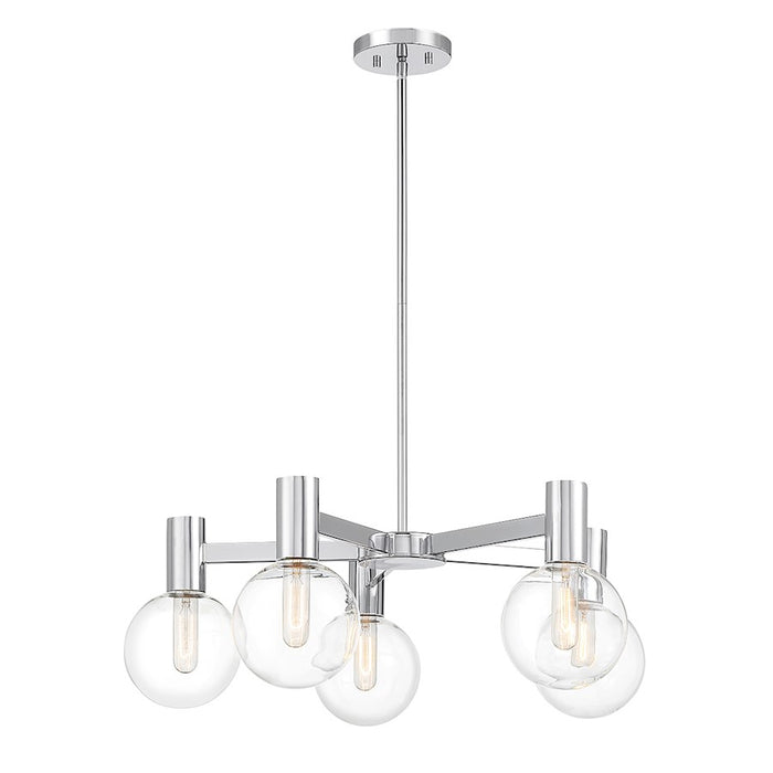 Savoy House Wright 5-Light Chandelier, Chrome