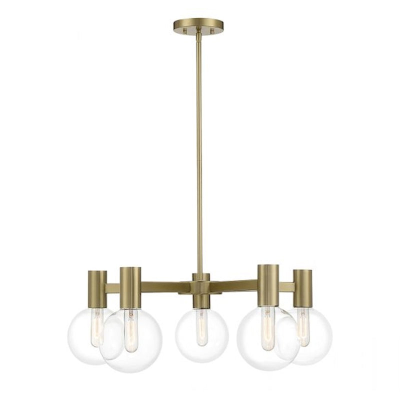 Savoy House Wright 5-Light Chandelier, Warm Brass