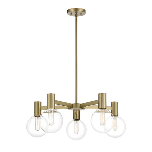Savoy House Wright 5-Light Chandelier, Warm Brass