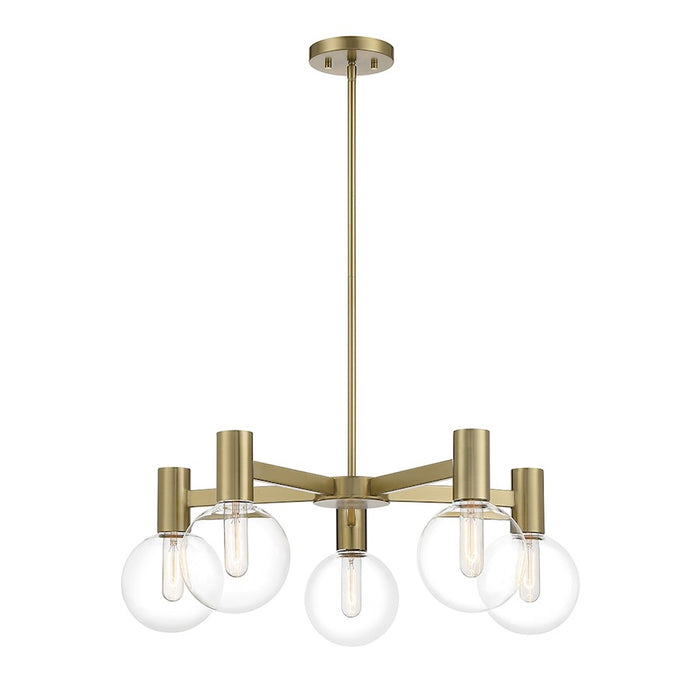 Savoy House Wright 5-Light Chandelier, Warm Brass