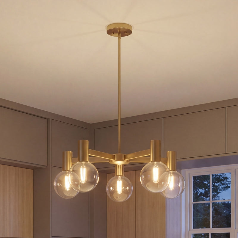 Savoy House Wright 5-Light Chandelier, Warm Brass