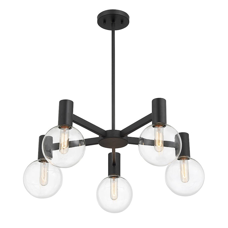Savoy House Wright 5-Light Chandelier, Matte Black