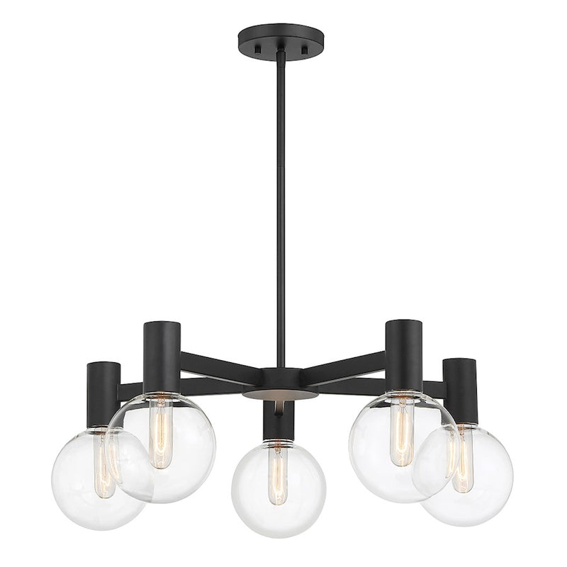 Savoy House Wright 5-Light Chandelier, Matte Black