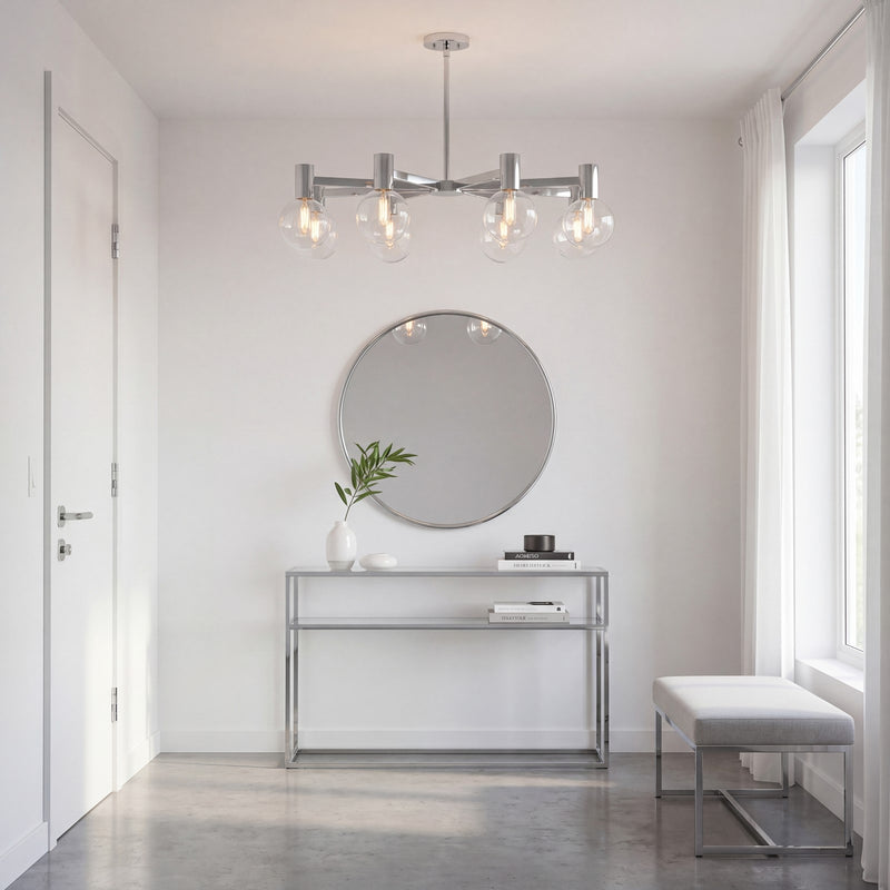 Savoy House Wright 8-Light Chandelier, Chrome