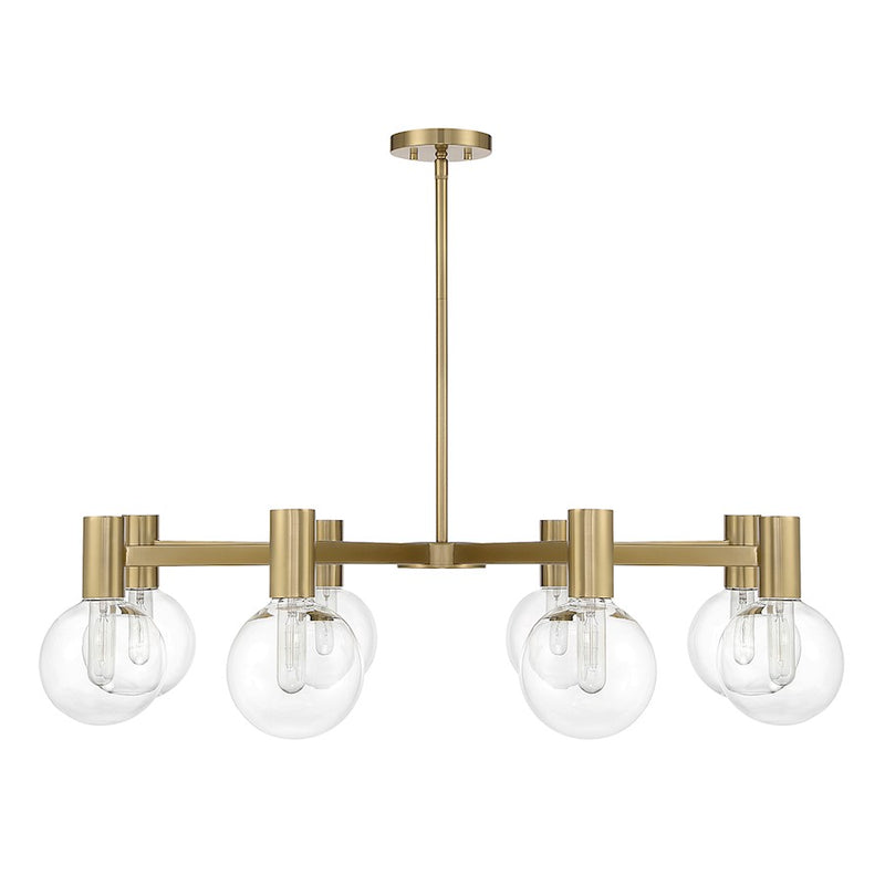 Savoy House Wright 8-Light Chandelier, Warm Brass