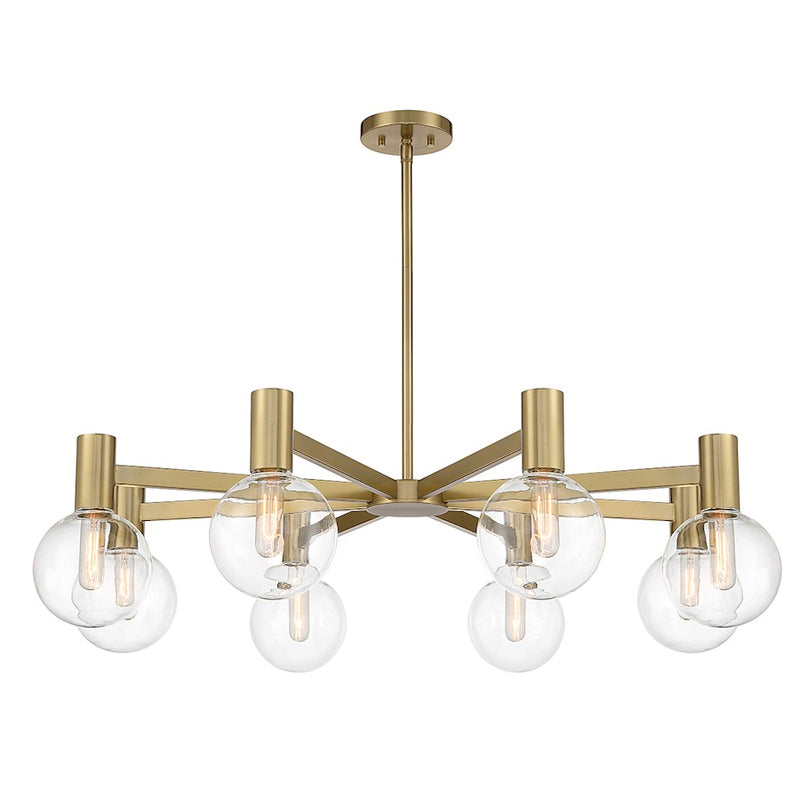 Savoy House Wright 8-Light Chandelier, Warm Brass