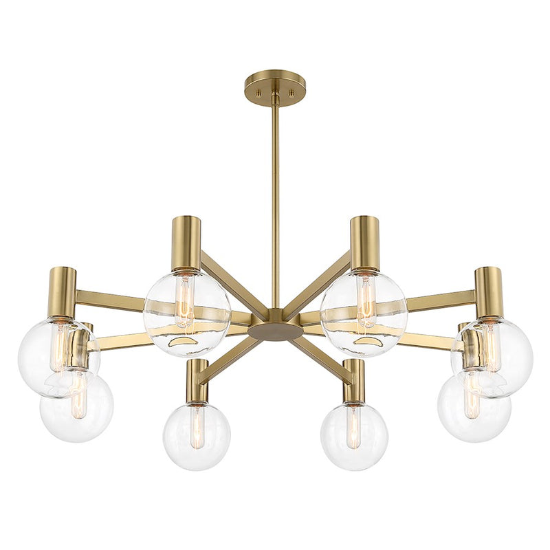 Savoy House Wright 8-Light Chandelier, Warm Brass