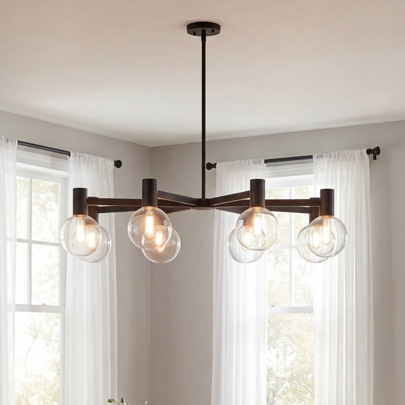 Savoy House Wright 8-Light Chandelier, Matte Black