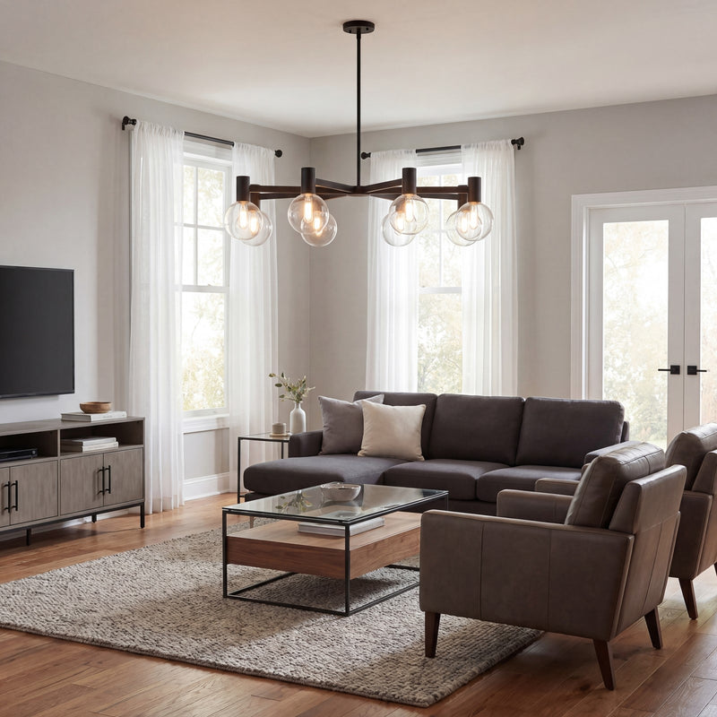 Savoy House Wright 8-Light Chandelier, Matte Black