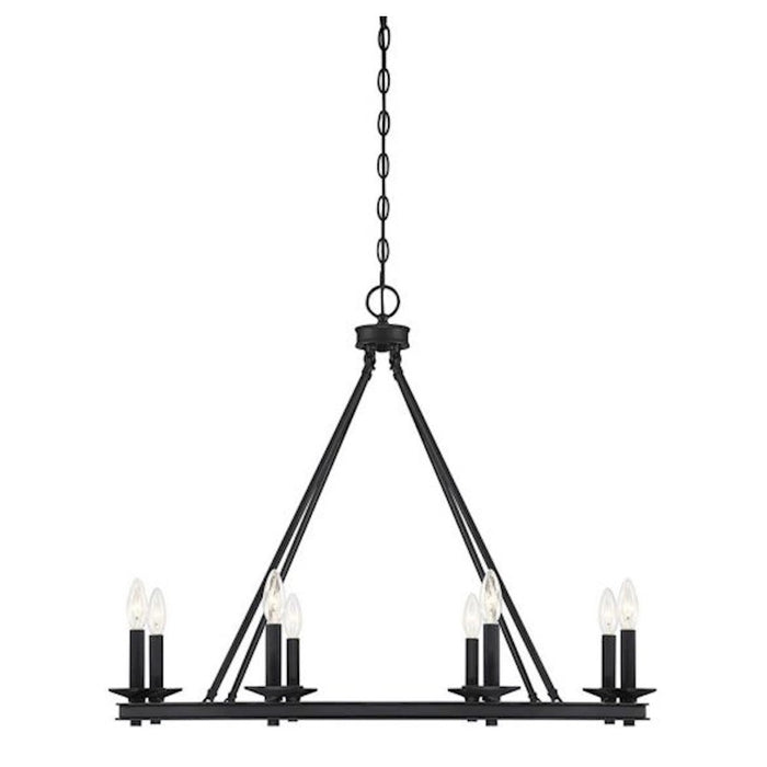 Savoy House Middleton 8-Light Chandelier, Matte Black - 1-308-8-89