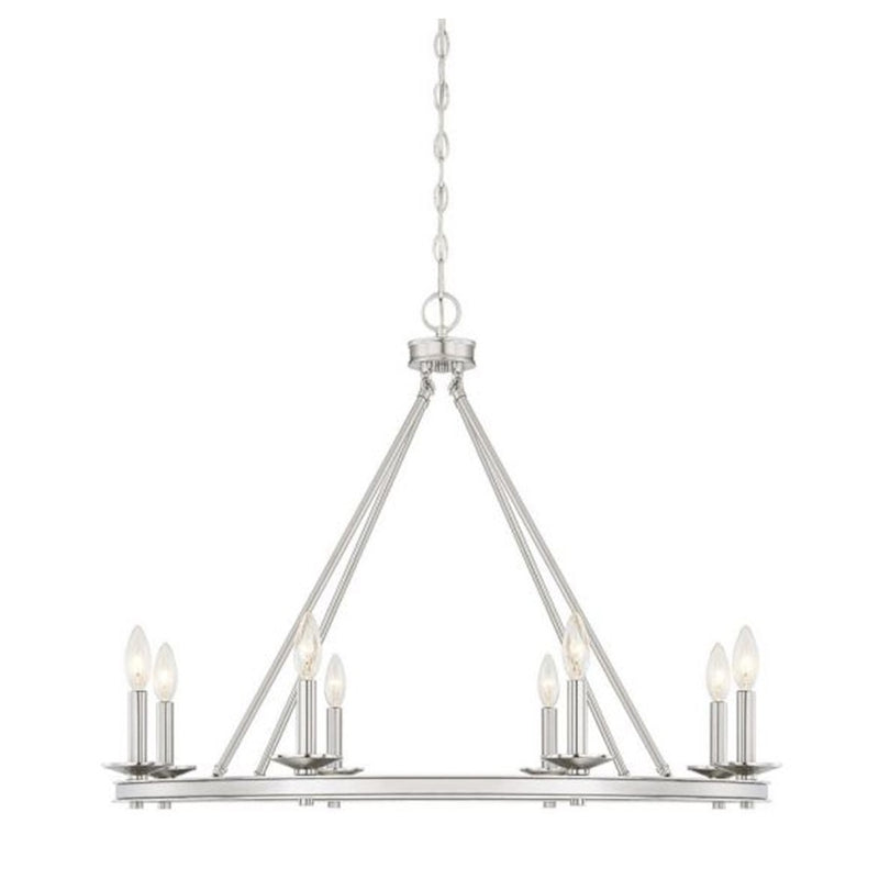 Savoy House Middleton 8-Light Chandelier, Satin Nickel