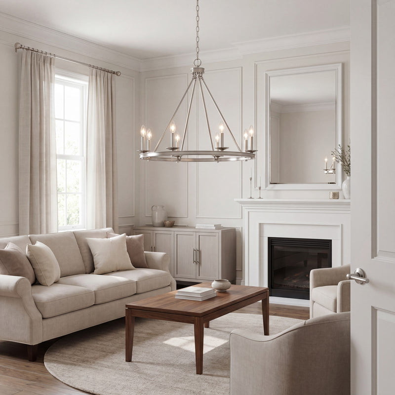 Savoy House Middleton 8-Light Chandelier, Satin Nickel