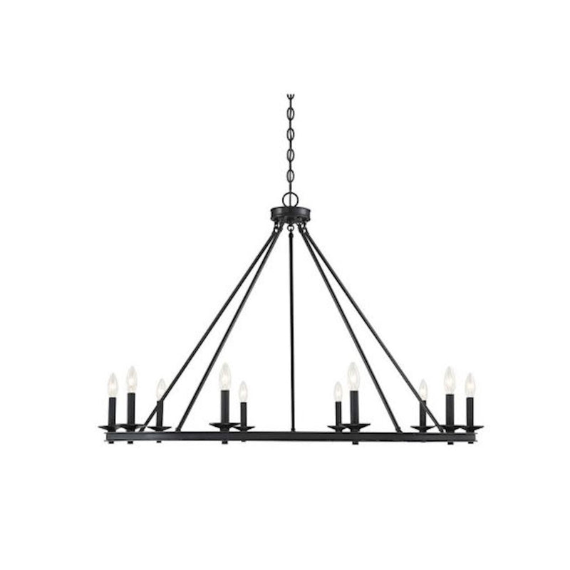 Savoy House Middleton 10-Light Chandelier, Matte Black