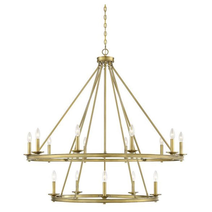 Savoy House Middleton 15-Light Chandelier, Warm Brass - 1-312-15-322