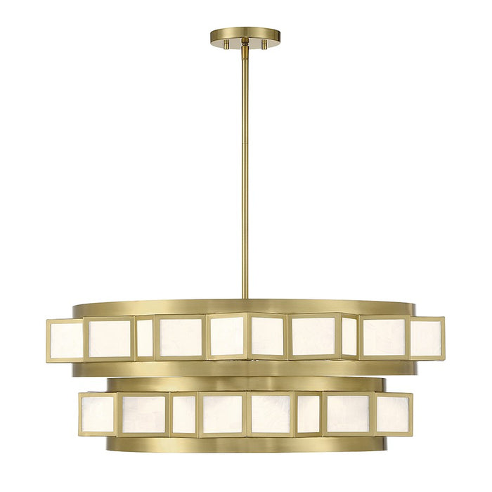 Savoy House Gideon Chandelier, Warm Brass