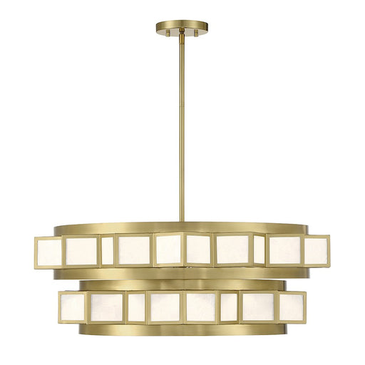 Savoy House Gideon 6-Light Chandelier, Warm Brass - 1-3166-6-322