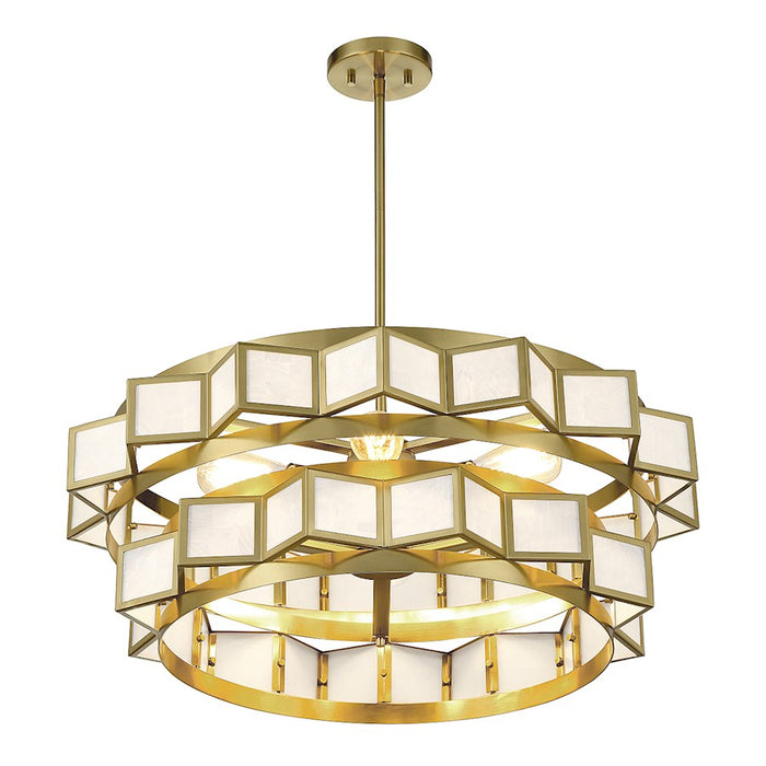 Savoy House Gideon 6-Light Chandelier, Warm Brass