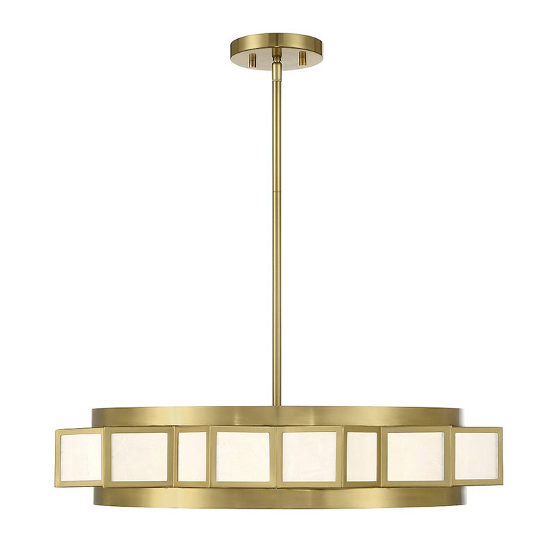 Savoy House Gideon Chandelier, Warm Brass
