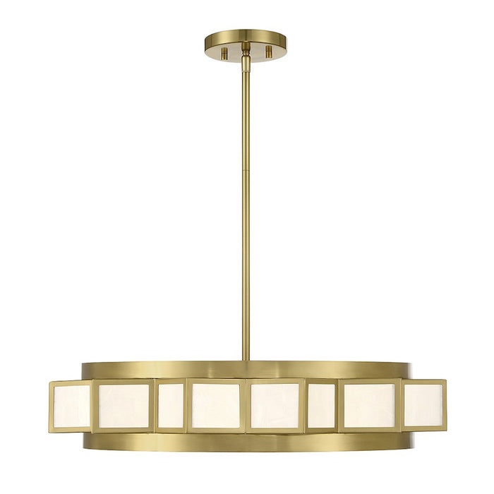 Savoy House Gideon Chandelier, Warm Brass
