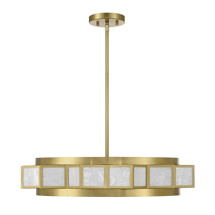 Savoy House Gideon 4-Light Chandelier, Warm Brass