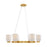 Savoy House Isla Blanca 6-Light Chandelier, Warm Brass