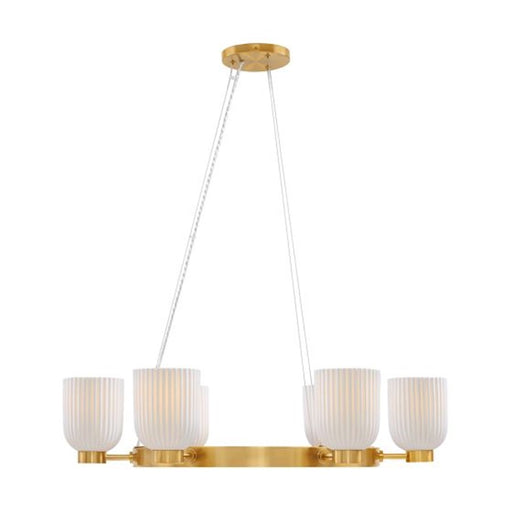 Savoy House Isla Blanca 6-Light Chandelier, Warm Brass